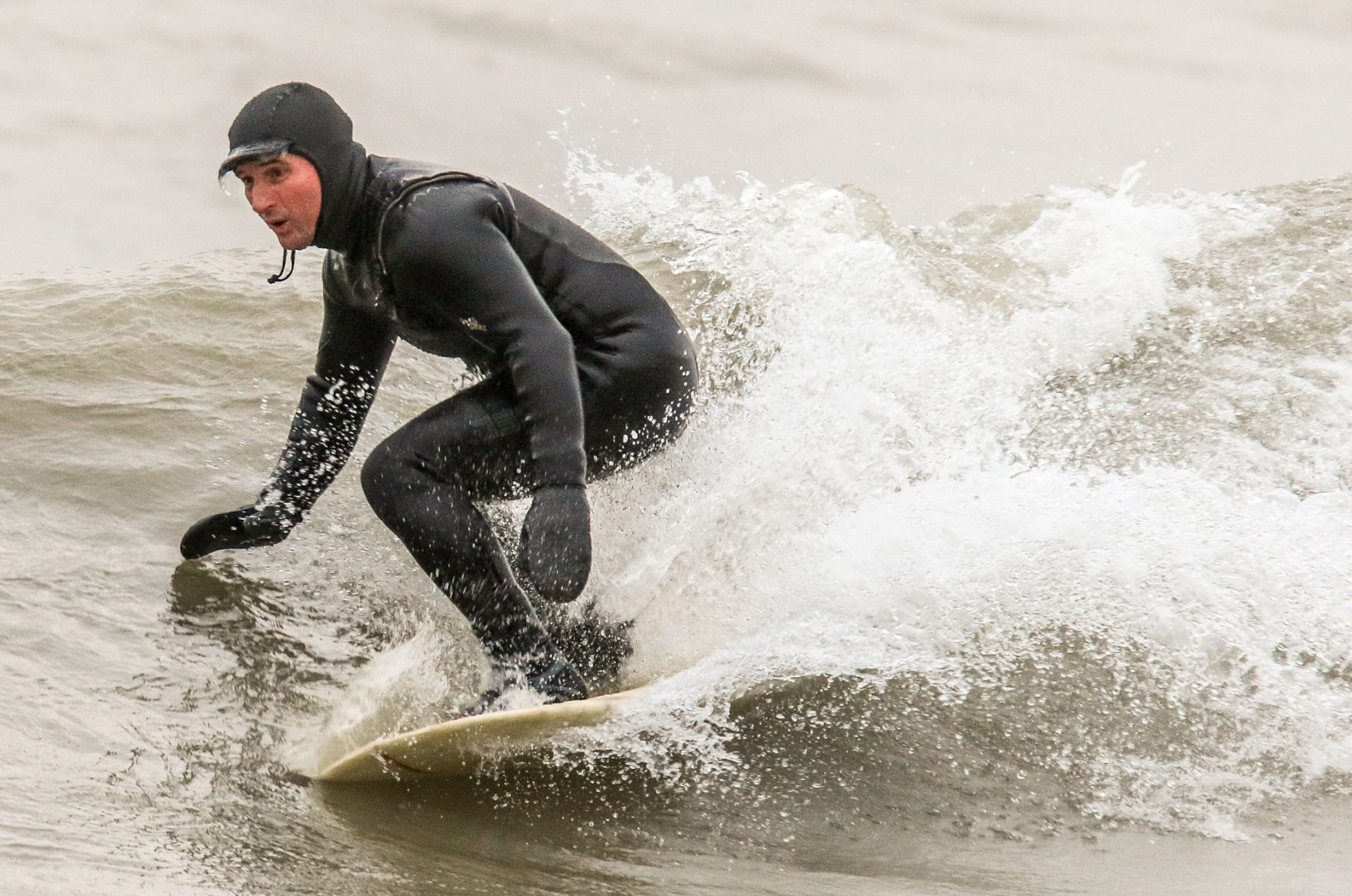 Surfing Lake Michigan
